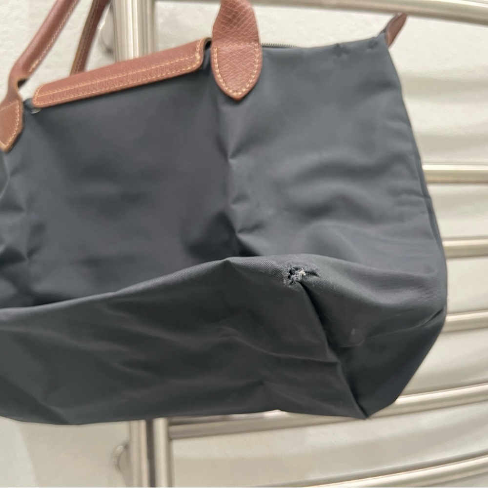 Longchamp Le Pliage Medium Long Handle Gray - Picture 3 of 6